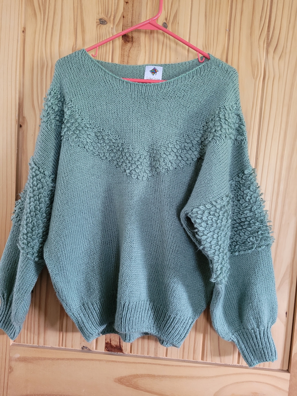 Relaxed Crewneck Sweater in Sage Green